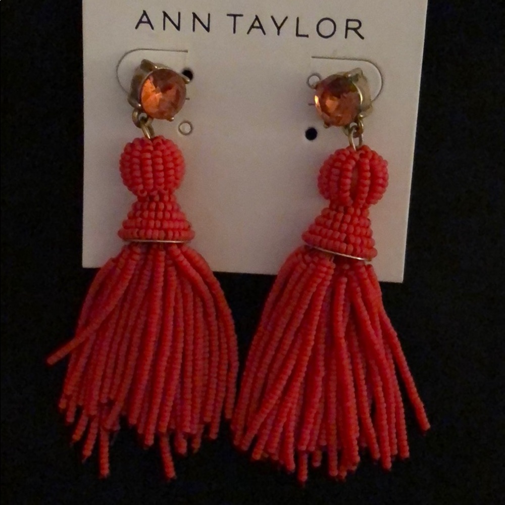 Ann Taylor Tassel Drop Earrings NWT